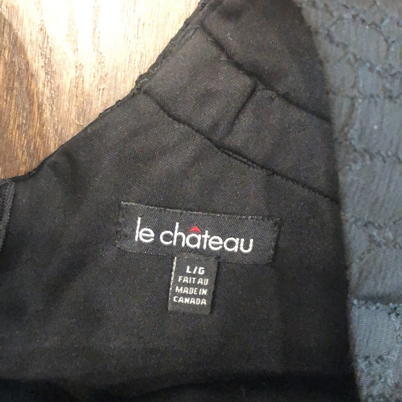 Le Chateau Sleeveless Midi Black Dress Size L - Picture 4 of 8